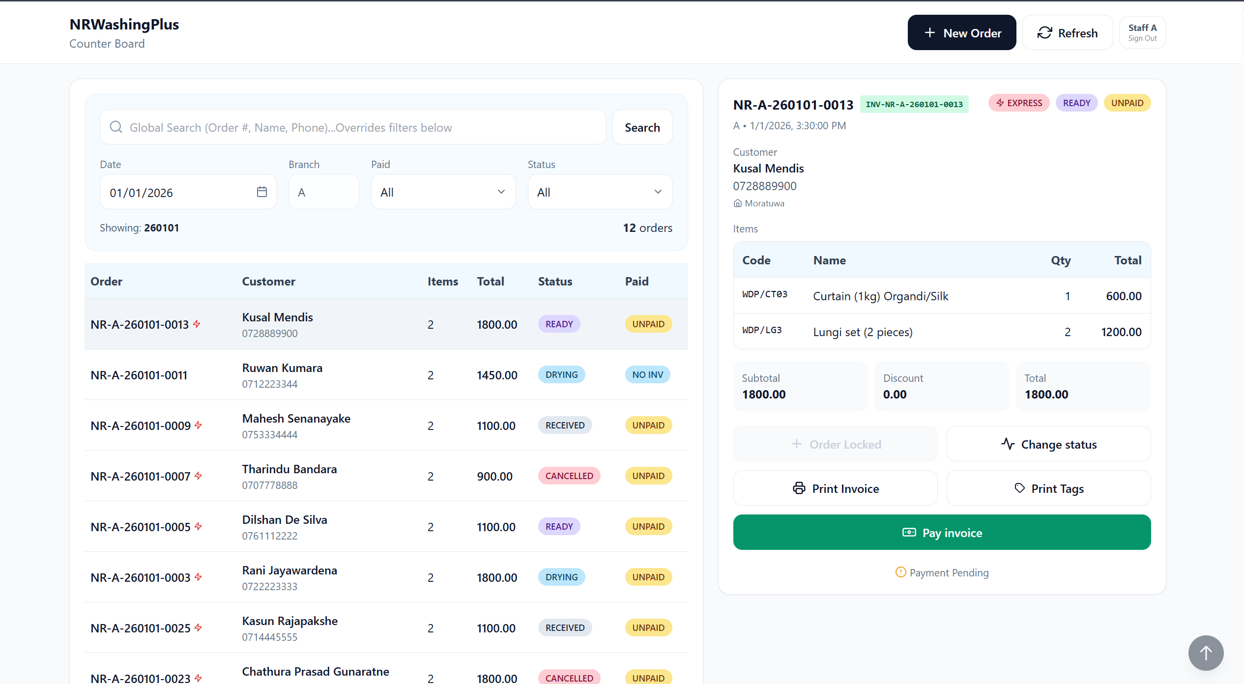 Laundry Management System - SME POS